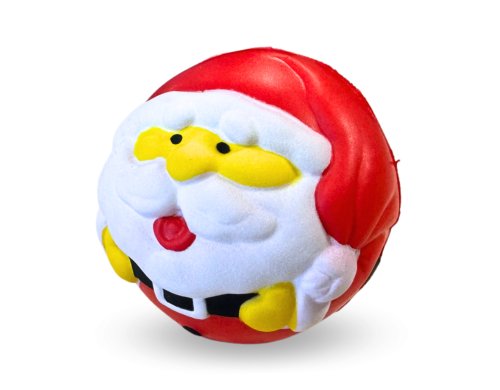 Squishy-Spielzeug in Form eines Weihnachtsmanns mit roter Mütze und weißem Bart