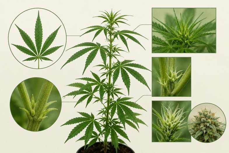 die-marihuana-pflanze Hier erfahren Sie, wie Sie eine weibliche Marihuanapflanze erkennen